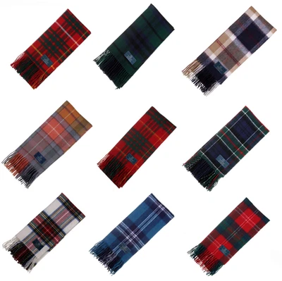 THE SCOTLAND KILT COMPANY Sciarpa tartan moda collo lungo nuova sciarpe clan lana scozzese - vari tartan