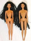 Lot of 2 Vintage Disney Princess Pocahontas & Jasmine Nude Barbie Dolls