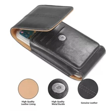 For iPhone 11 12 13 14 15 16 17Pro Max Large Pouch Holster Belt Phone Case Cover