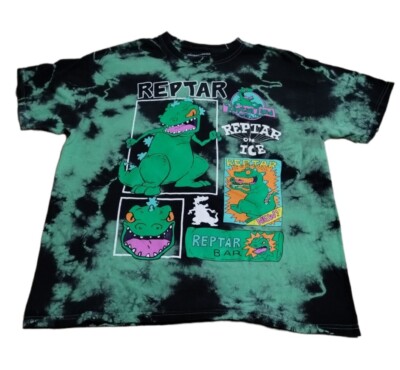 Nickelodeon Rugrats Reptar Size Large Tie Dye Graphic T-Shirt Crew Neck