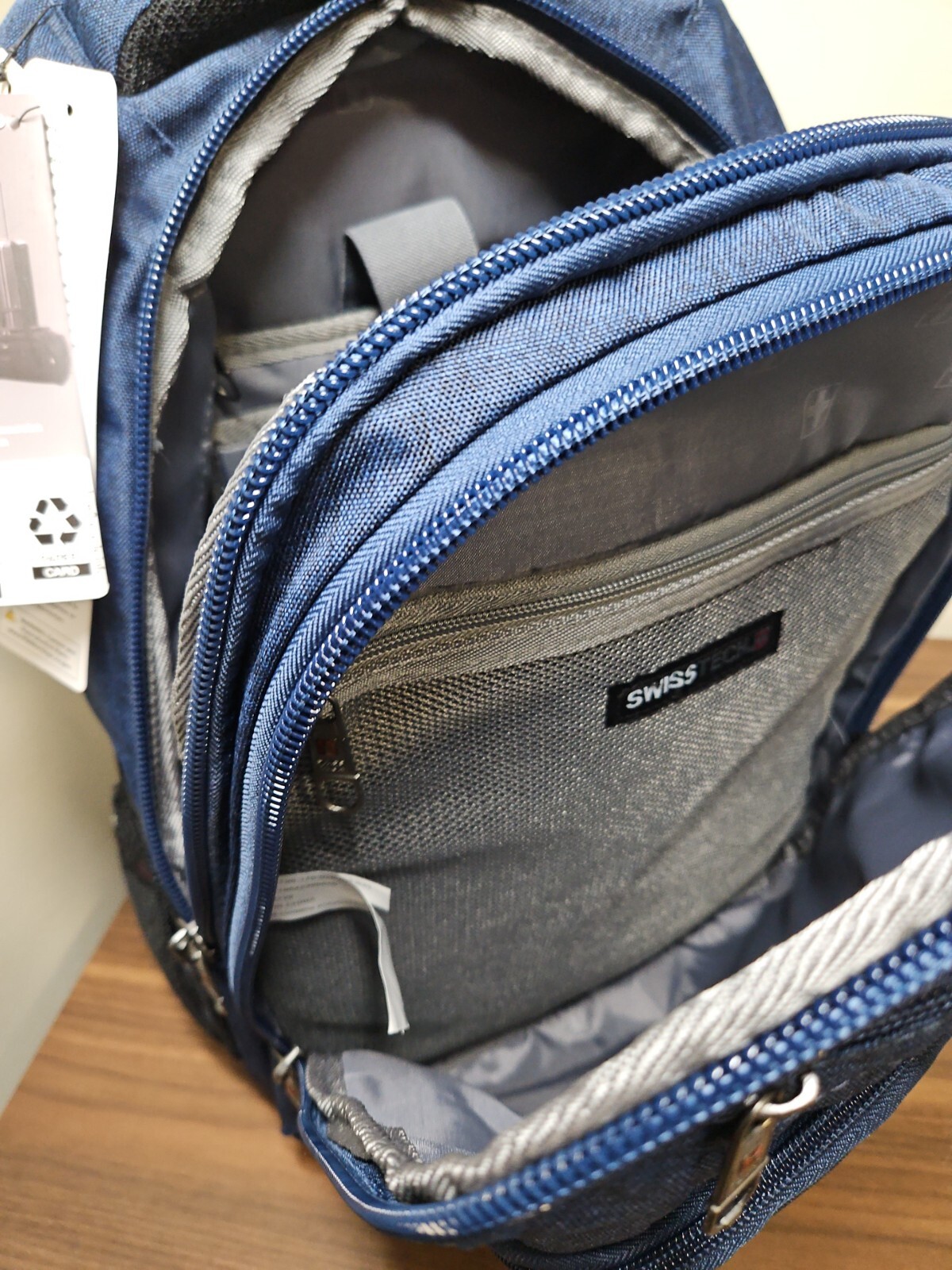 SwissTech Excursion 18" Travel Backpack with USB Port, Unisex Blue All Ages