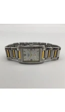ESQ Stainless Steel/Gold Tone Square Faced Swiss Movement Mens Watch