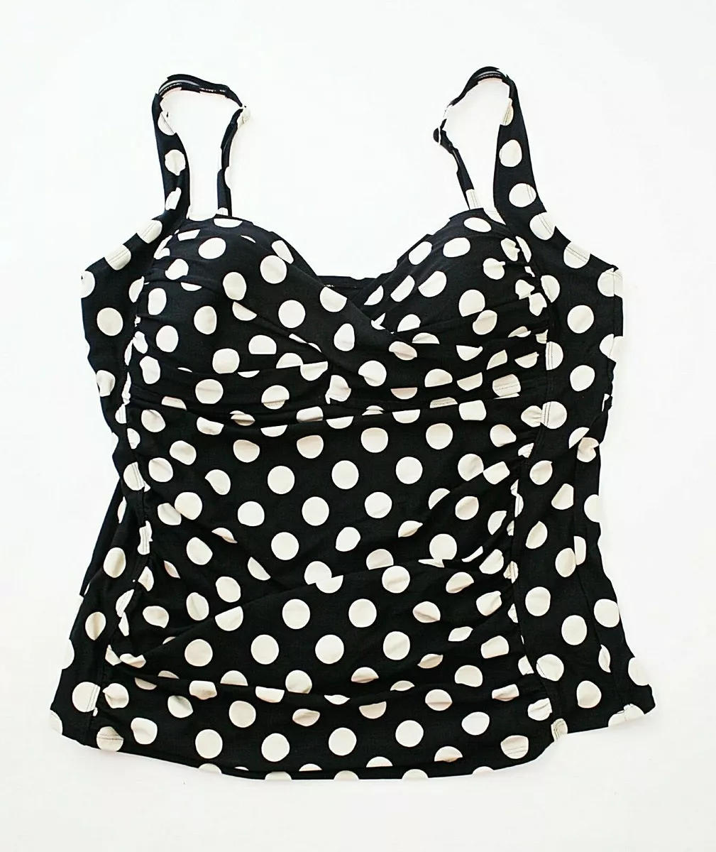 Liz claiborne dots tankini 2025 swimsuit top