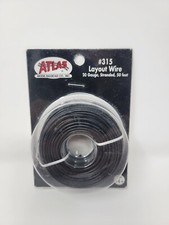 ATLAS 315 BLACK TRACK LAYOUT WIRE 20 GAUGE STRANDED 50 FT lighting train ATL315