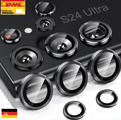 Samsung Galaxy S24 Ultra Black Camera Lens  Protector Glass Cap Case Protection