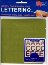 BECC Gold Vinyl Lettering & Numbers 2mm-25mm Model Boats RC Cars Diecast Slot