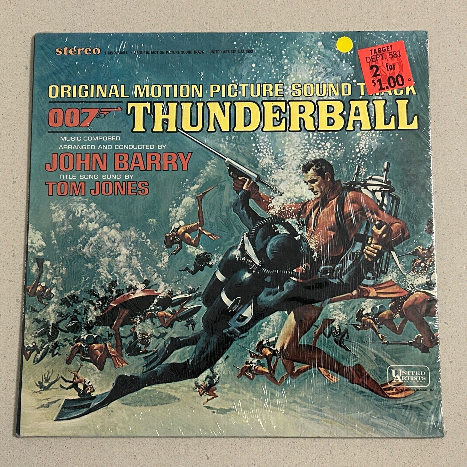 SEALED!! James Bond 007 "Thunderball" Vinyl LP 1st 1965 OG Movie Film Soundtrack