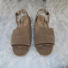 Sole Society Women’s Dolven Dune Cow Suede Back Strap Sandals Size 9