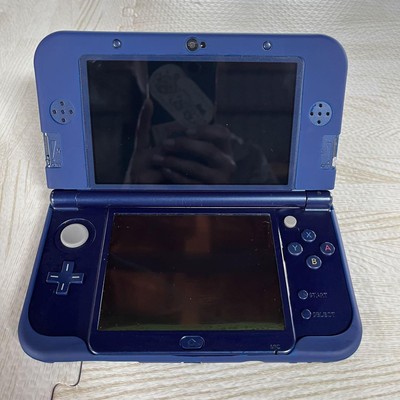 3DS New Nintendo 3Ds Ll Metallic Blue Body With Cover Game  