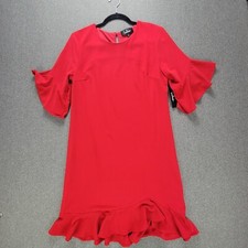 Lulus Womens Dress S Red Flutter Ruffle Shift