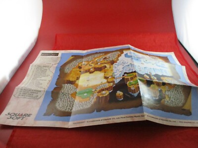 Final Fantasy Mystic Quest Super Nintendo SNES Foldble Promo Poster Map Insert