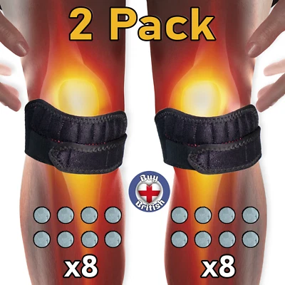 2 X 8 Magnet Neoprene Patella Tendon Support Magnetic Knee Strap Brace Running