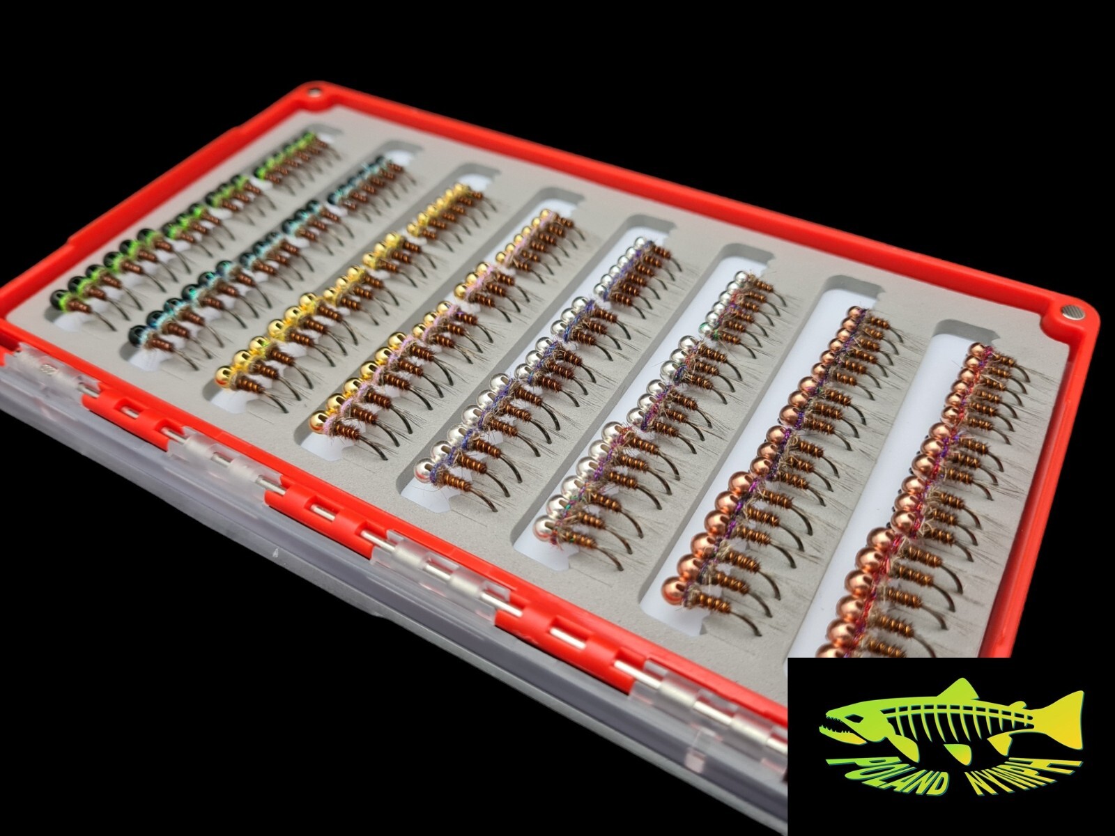 Polandnymph French PT Box 144 Euro Nymph size 12, 14 and 16  Jig Hooks BL - Image 2