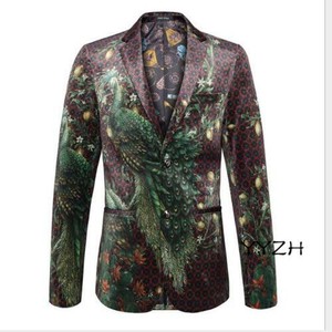 peacock suit jacket