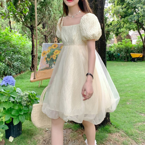 Sweet Princess Dress Women Casual Korean Mesh Party Mini Elegant Princess  Dress | eBay