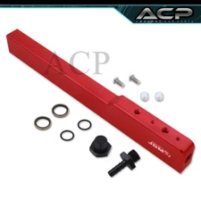 JDM Sport Billet Aluminum Flow Fuel Rail Assembly Red For K-Series K20 Dc5 Ep3