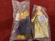 Disney Store Beauty and The Beast Bean Bag Plush 8" Stuffed Toys - New in Bag 