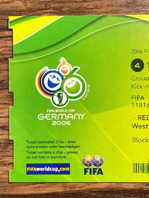 FIFA World Cup 2006 記念サイン入りチケット FIFA World Cup 2006 Germany Ticket - Match #4 Trinidad and Tobago