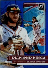 2022 Donruss Holo Blue #26 Brandon Crawford Diamond King San Francisco Giants