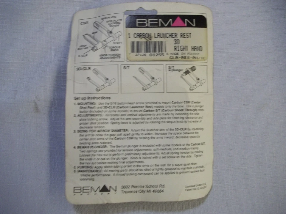  Beman ARCHERY ARROW REST SYSTEM FOR CARBON ARROWS - Image 3 of 4