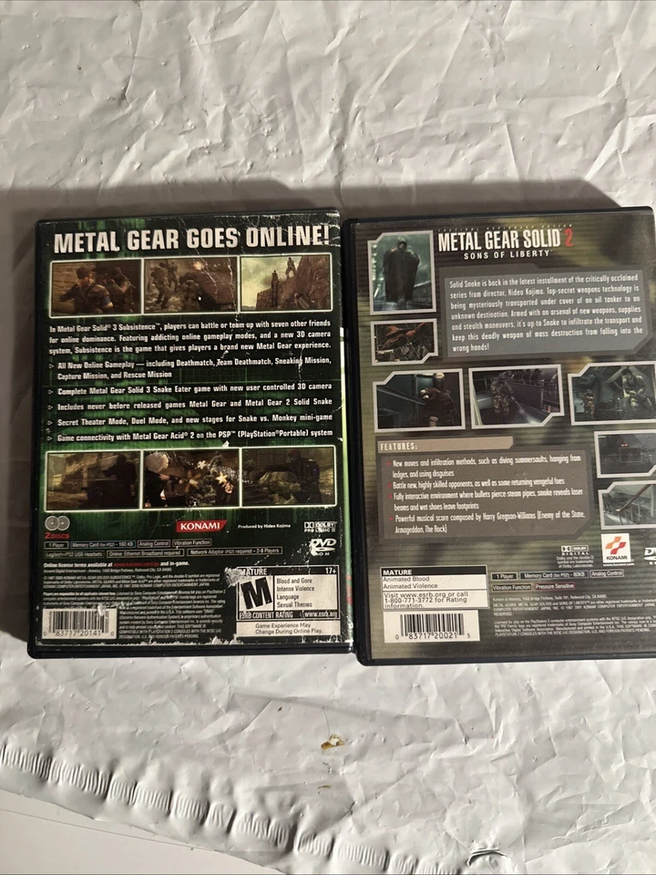 Metal Gear Solid 3: Subsistence And Metal Gear Solid 2 Sons Of Liberty Both Cib - Image 3 of 4