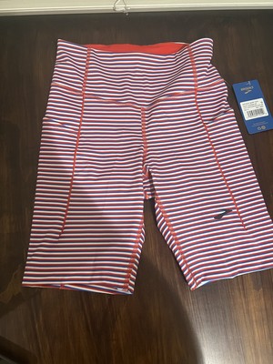 Brooks Women Method 8'' Short Tights Stripe/Brooks Run USA Size Small NWT