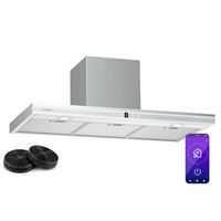 Klarstein Kopffrei-Dunstabzugshaube 90 Cm Wandhaube 700 M³/H Wifi Led Eek A+