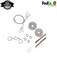 Universal Hood Pin Kit Racing Stainless Steel Bonnet Lock With Mounting Plates Universal Hood Pin Kit Racing Stainless Steel Bonnet Lock With Mounting Plates
