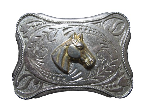 NEW Initial "P" Rodeo Cowboy Western Belt Buckle - Big Silver & Gold Alloy Buckle For Men