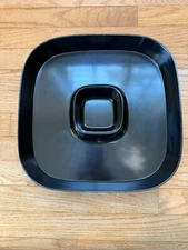 Black Plastic Chip/veg And Dip Tray Dishwasher Safe 