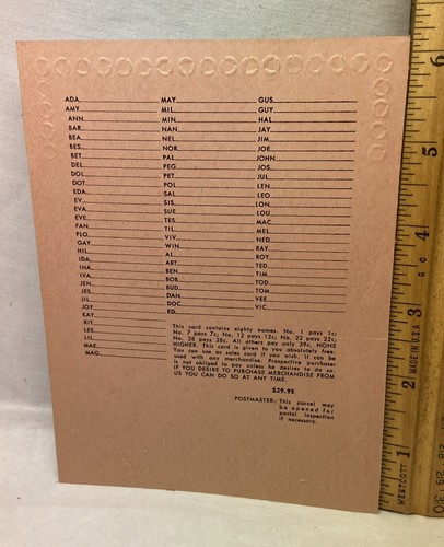 New 1960 Deluxe Sterling Pocket Size Portable Radio Punch Board Dealer Promo - Picture 6 of 10
