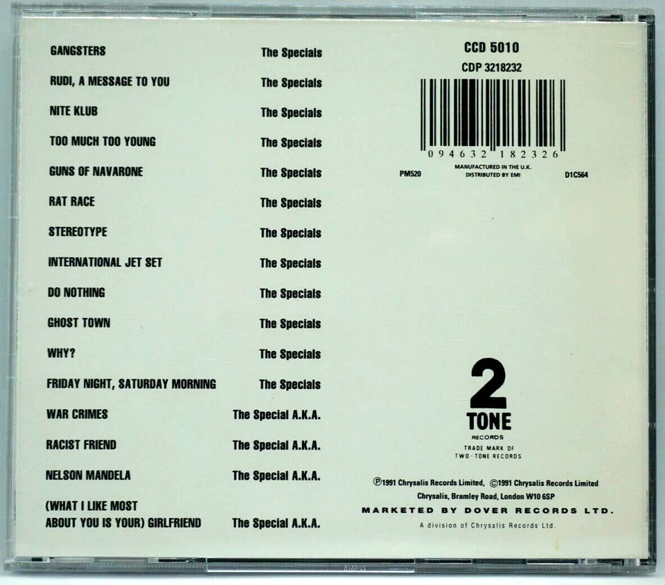 The Specials : Singles (Best Of) CD Album - Ghost Town - Terry Hall - HTF - Image 2 of 3