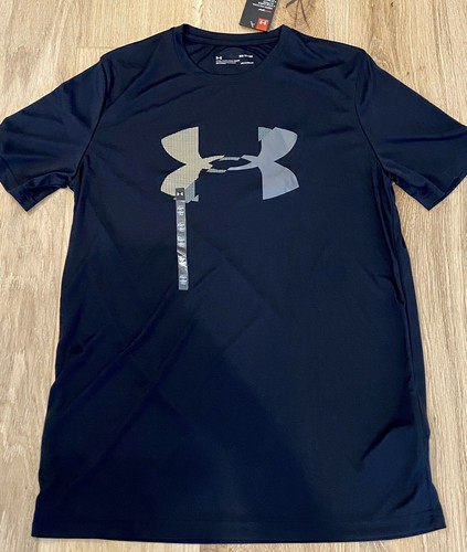 NWT Mens Sz Small Under Armour Training Tee With Big Camouflage Logo 1317575 $28 - 第 1/5 張圖片