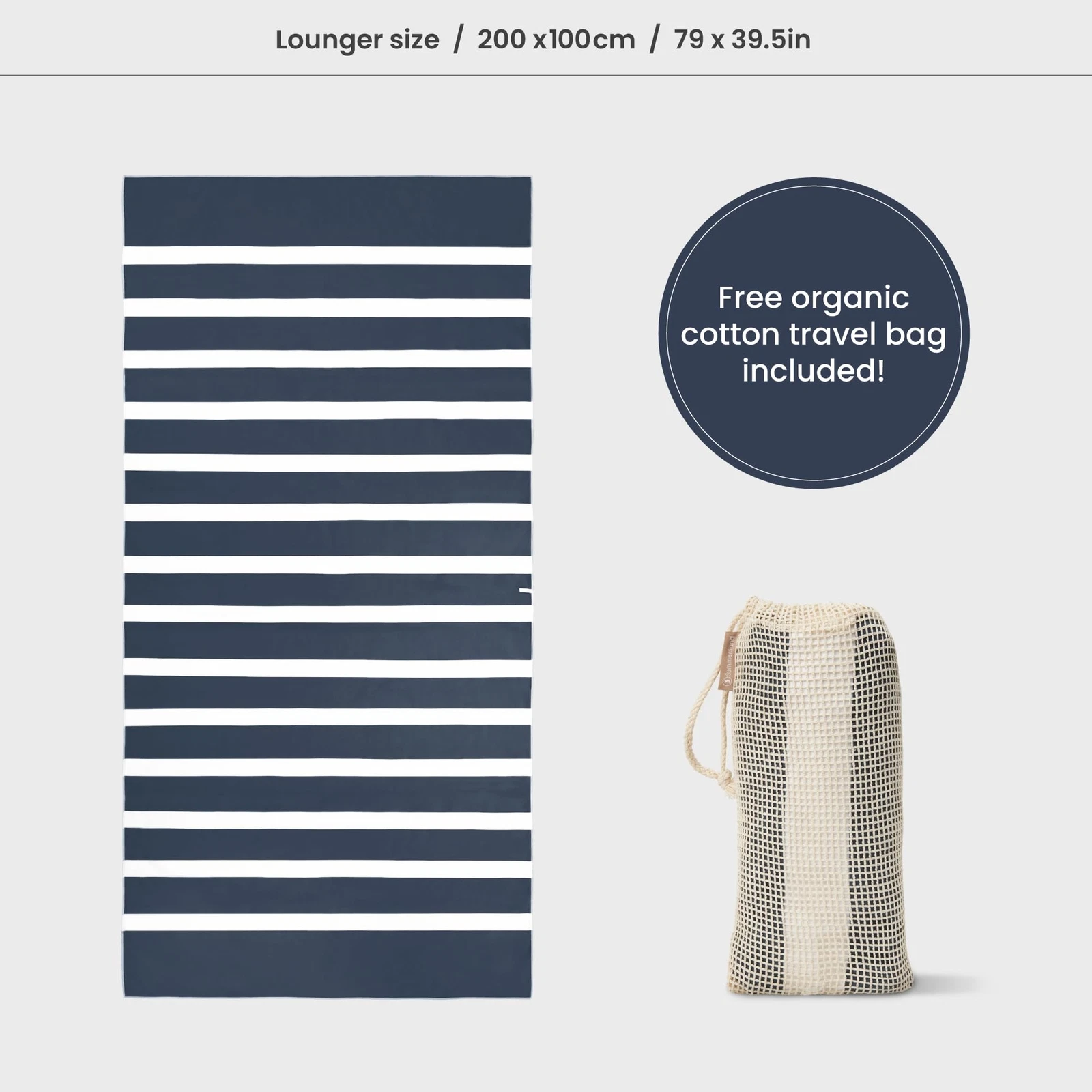 SummerSand Microfiber Beach Towel Extra Large 79 x 39.5 in - Quick Dry Sand F...