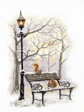 Counted Cross Stitch Kit In the winter park DIY Charivna mit