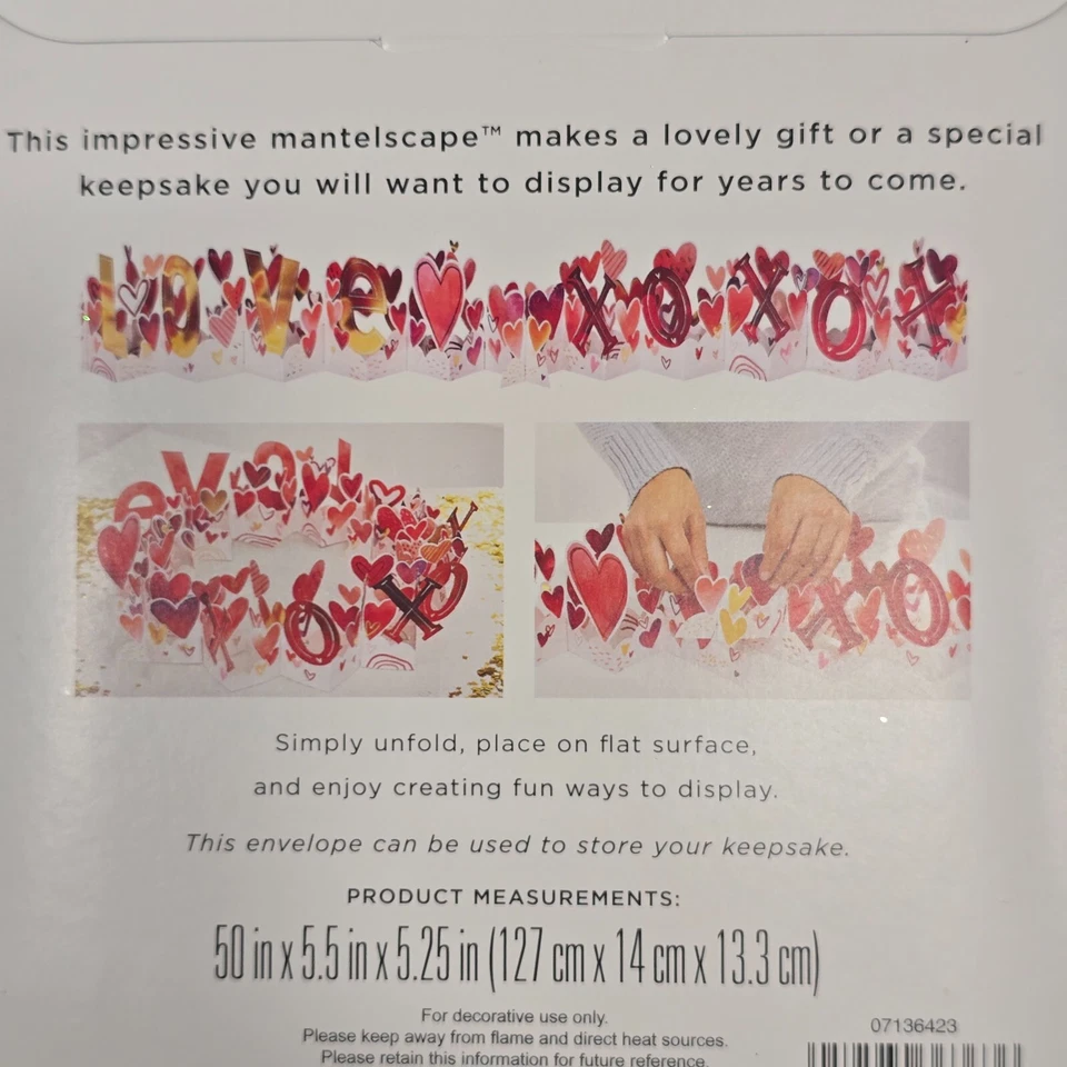 American Greetings Magic Moments Mantlescape Valentine's Day Décor LOVE XOXO - Image 4 of 4