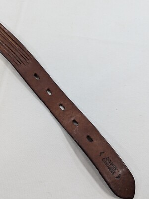EMPORIO ARMANI Brown Vintage Leather Belt size 65/26 *Made 