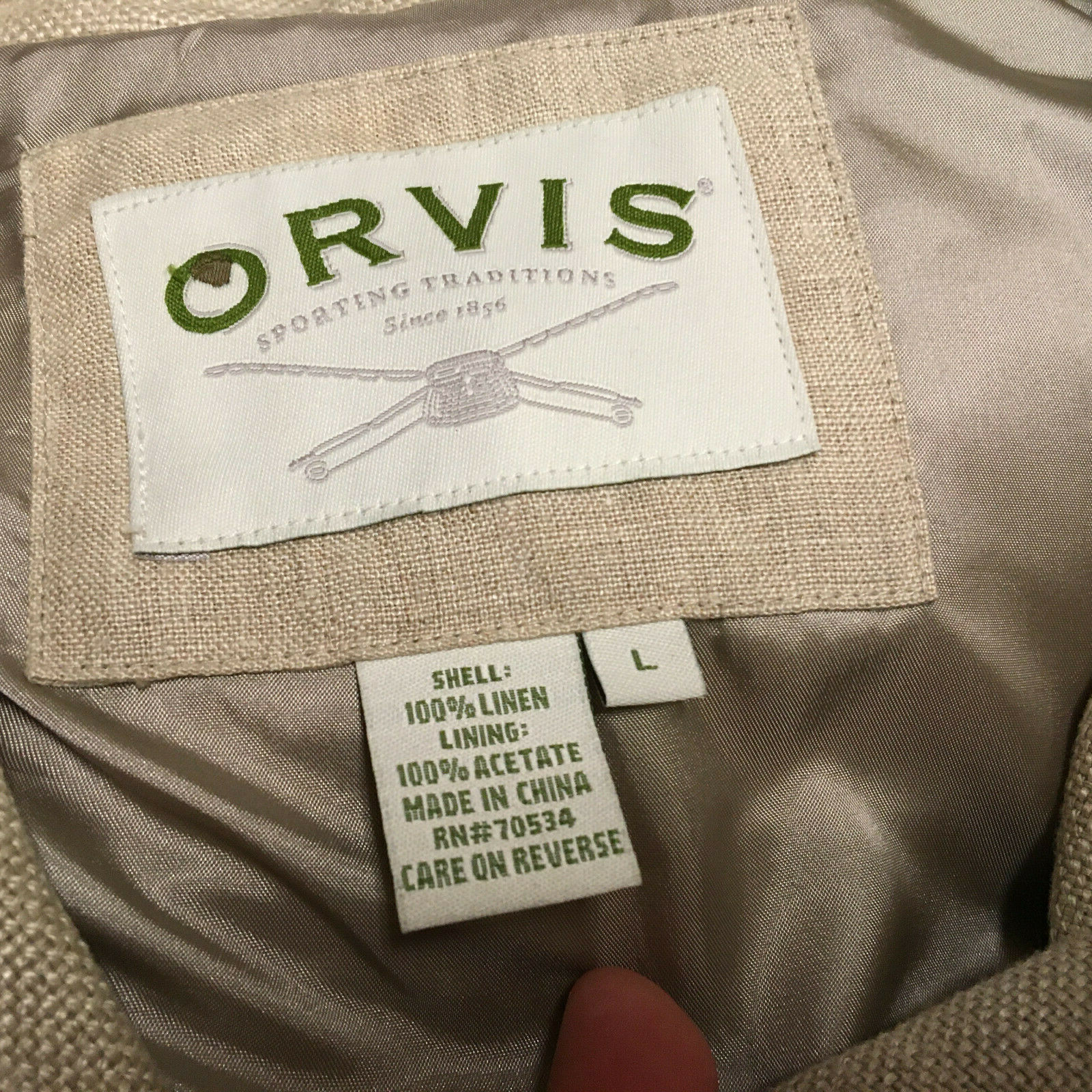 Mens Orvis Fly Fishing Safari Guide Sports Coat Blaze… Gem