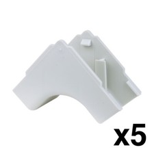 Construct Pro Raceway INSIDE Corner Adapters 1.38-inch, 5-Pack, White