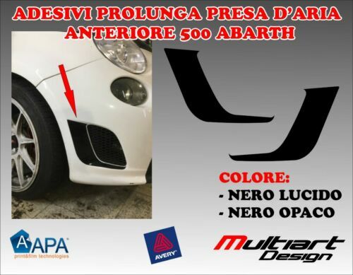 Autocollant Sticker Fiat 500 – Style Old Sporting Tuning, écriture Down-out Dub Prespaziato