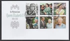 AUSTRALIA 2023 - QUEEN ELIZABETH II in Memoriam design SET of 6 VF Used on FDC