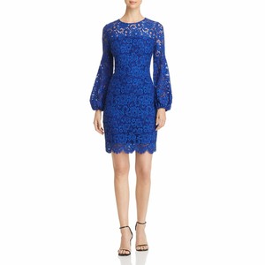 elie tahari blue lace dress