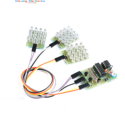(5 Pcs)CD4017+ne555 Flashing Light Electronic DIY Kit