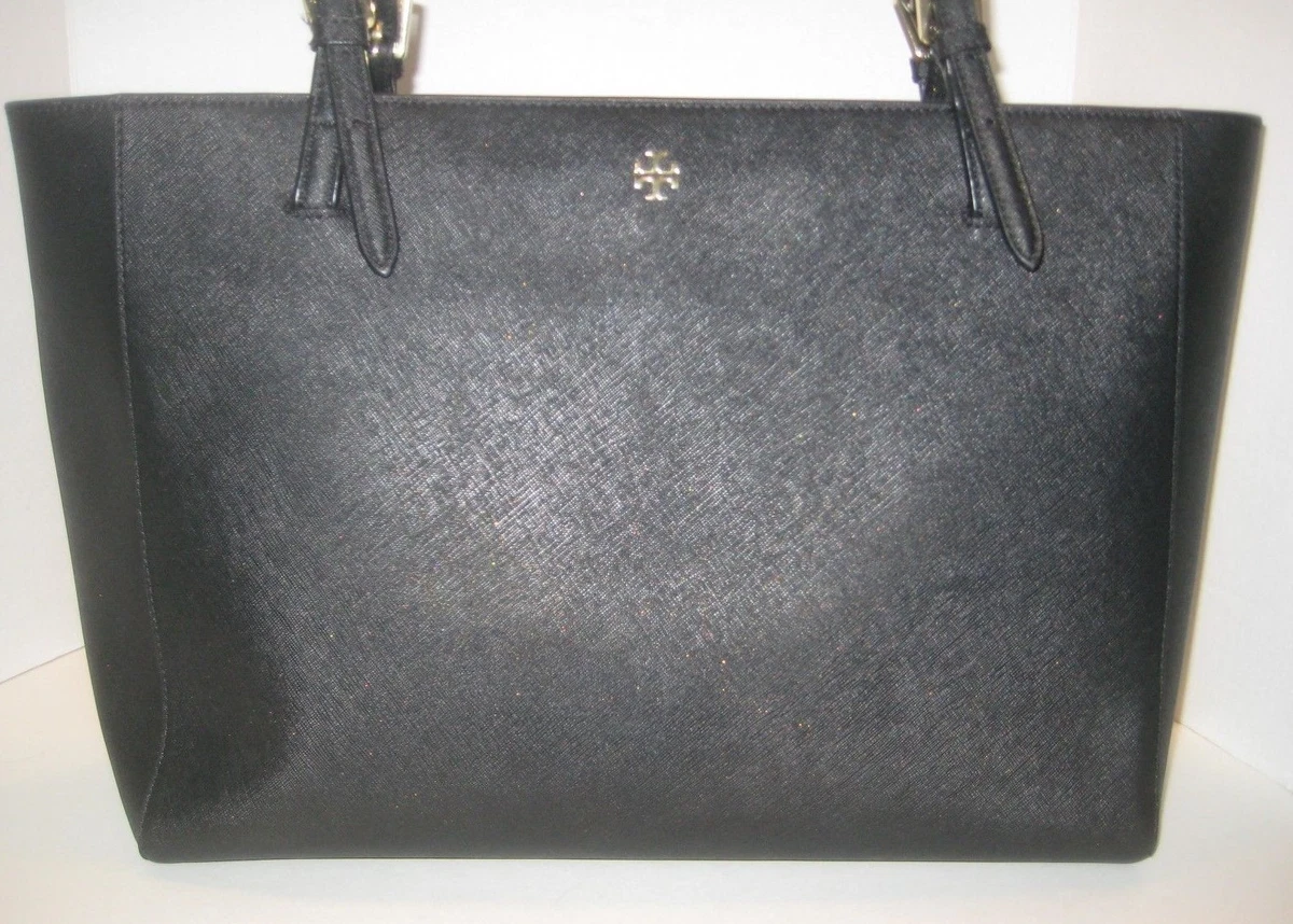 Tory Burch 'York' Small Leather Buckle Tote in Gray