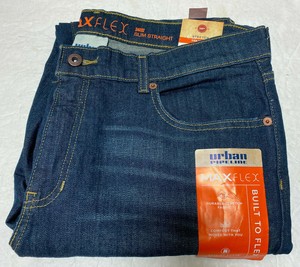 Urban Pipeline Mens Jeans 34x32 Maxflex Slim Straight Stretch Jade Indigo Blue | eBay