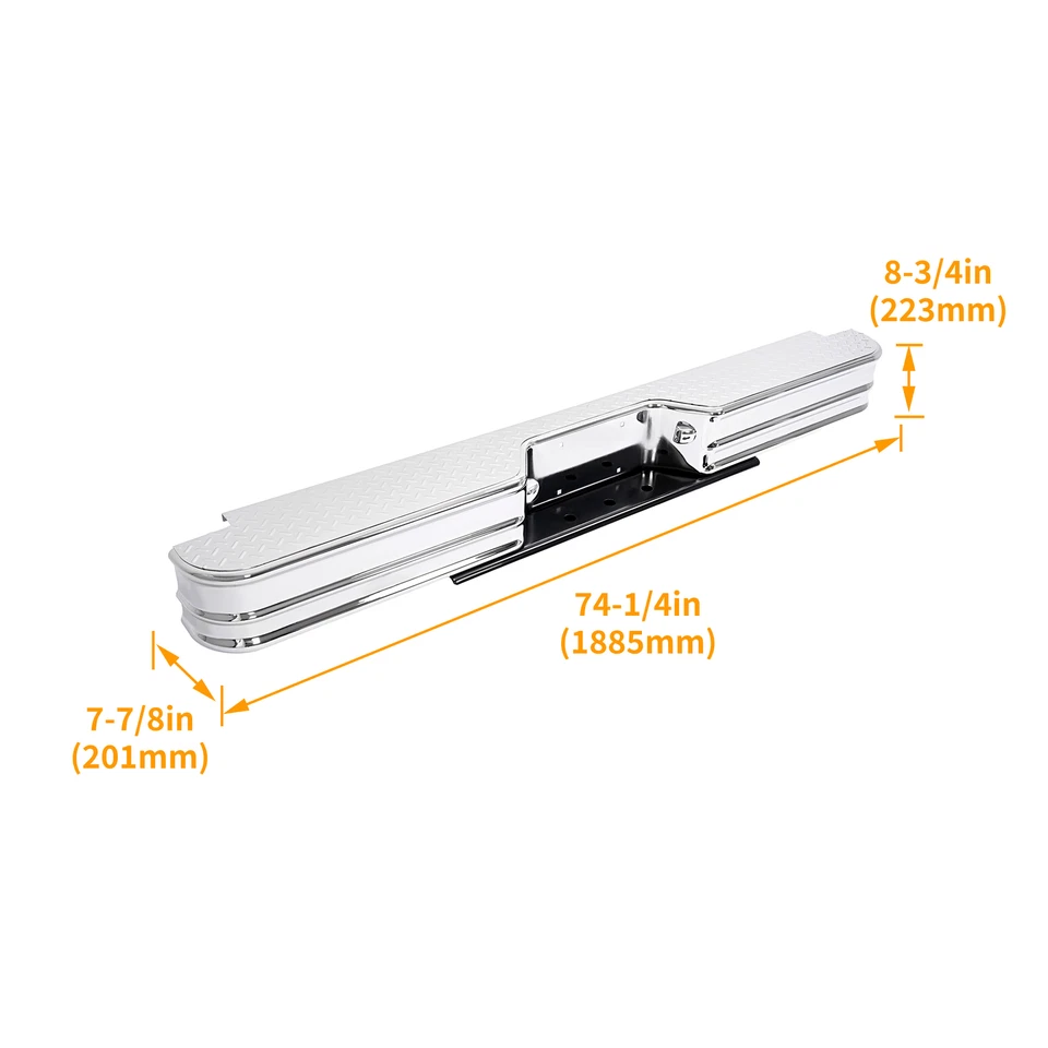 Conjunto de parachoques trasero universal Diamondstep para Ford F-150/Chevy GMC C/K Foto 4 de 4