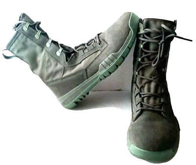 NIKE Men's Size 6.5 US Sage Suede/Canvas Field Hiking Sneaker Boots Cushioned