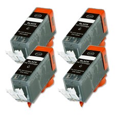 4 PK BLACK ink Cartridge w/ chip fits Canon PGI-225BK MX892 MG6120 MG6220 MG8120