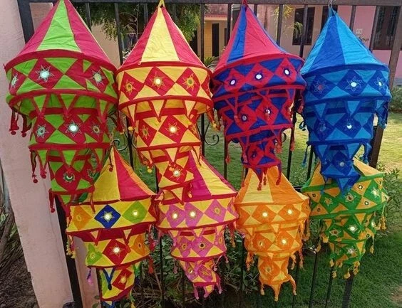 20 Pcs of Hanging Lamps Handmade Collapsible Lamps Lights Home Lantern Gifts - Image 3 of 4