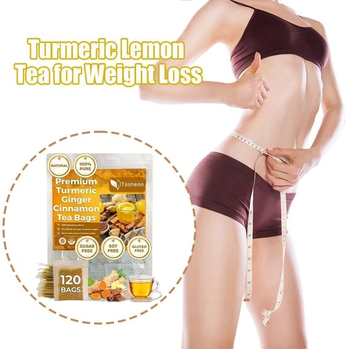 Premium Turmeric Ginger Cinnamon Tea Improve Digestion Support Brain 120 Sachets - Picture 8 of 9